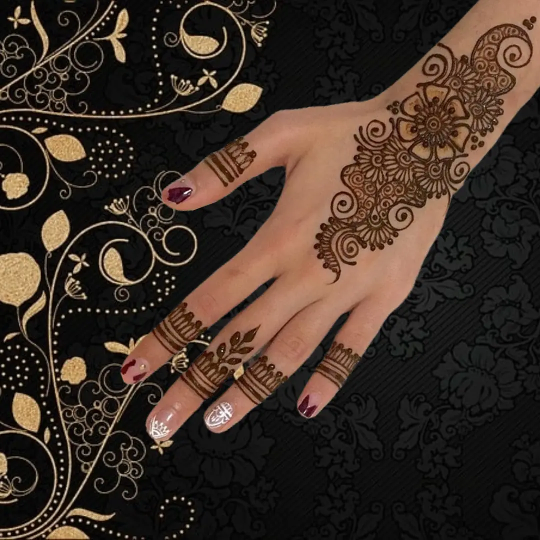 Modern Royal Back Hand Mehndi Design