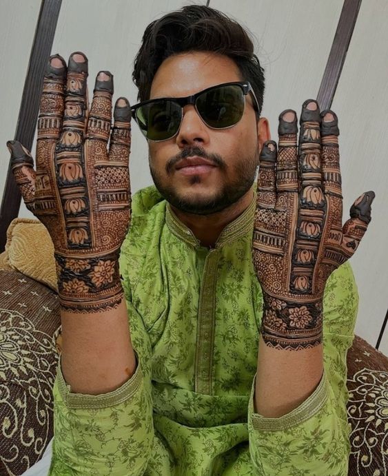 Boys Dulha Doli Mehndi Designs