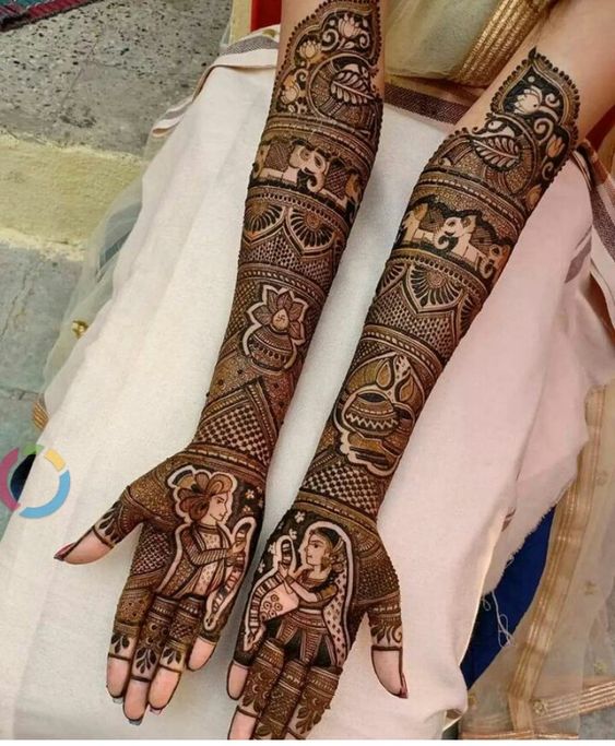 Dulha Dulhan Bridal Mehndi Design