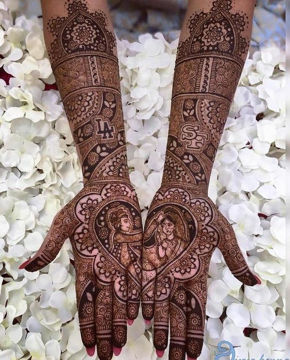 Dulha Dulhan Mehndi Design Bridal