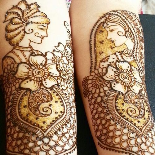 Dulha Dulhan Mehndi Design