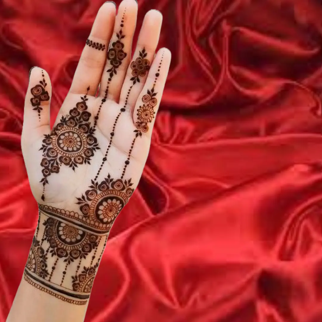Flower Mehndi Designs Front Hand