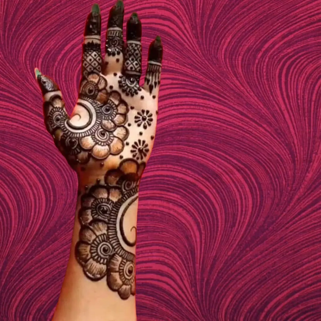 Mehndi Design Easy And Beautiful Front Hand