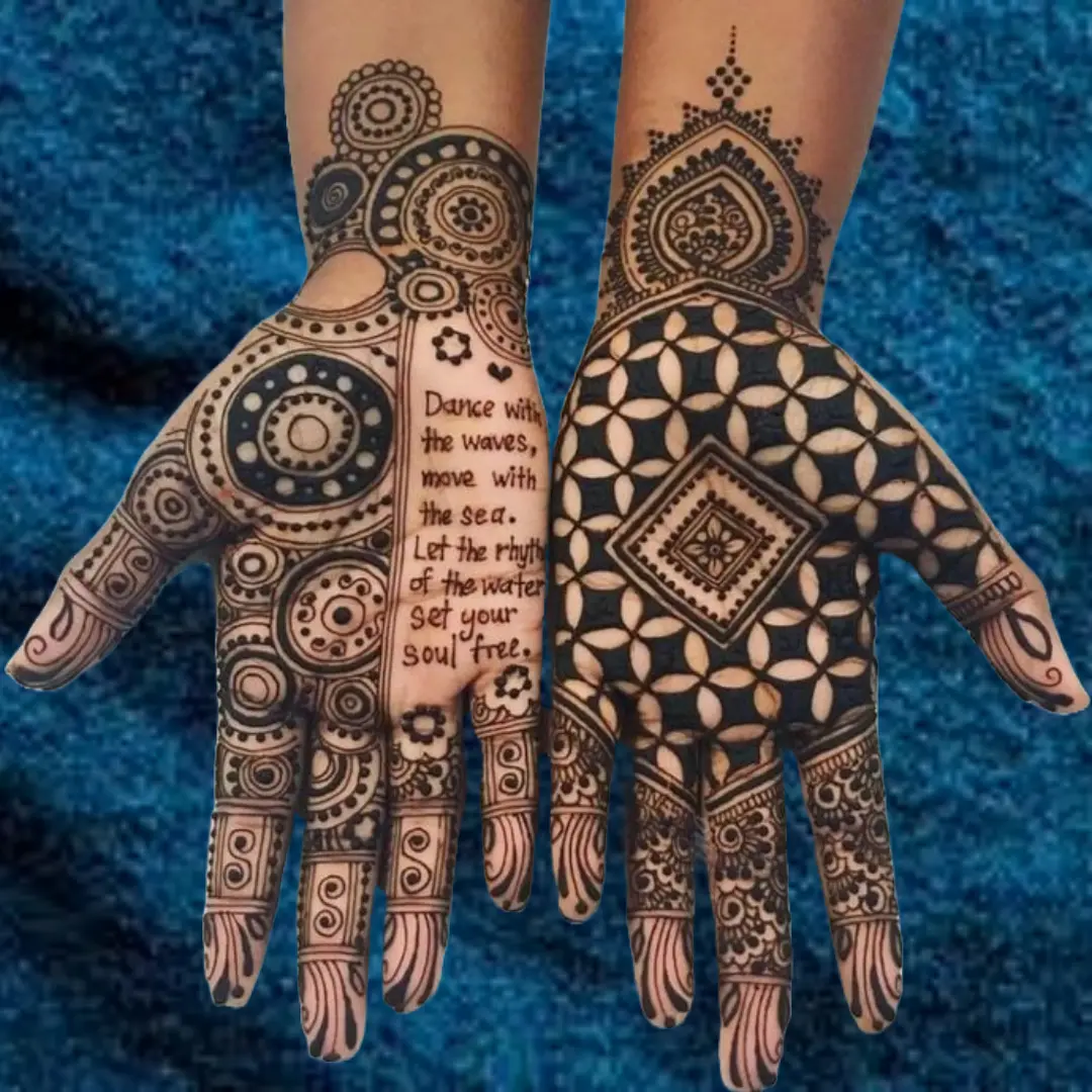 Front Hand Arabic Mehndi Designs