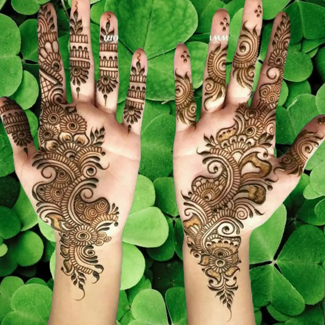Simple Flower Mehndi Designs For Front Hands