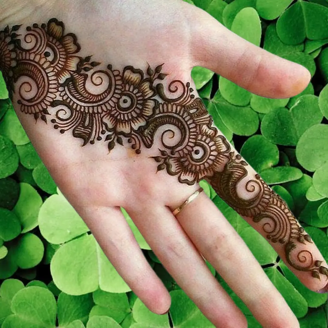 Front Hand Mehndi Design For Eid