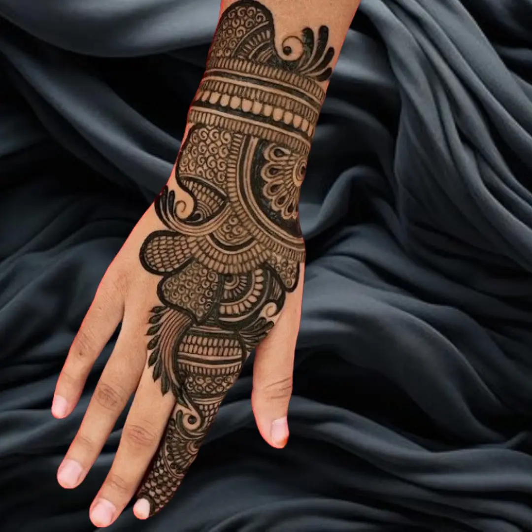 Back Hand Mehndi Design For Eid