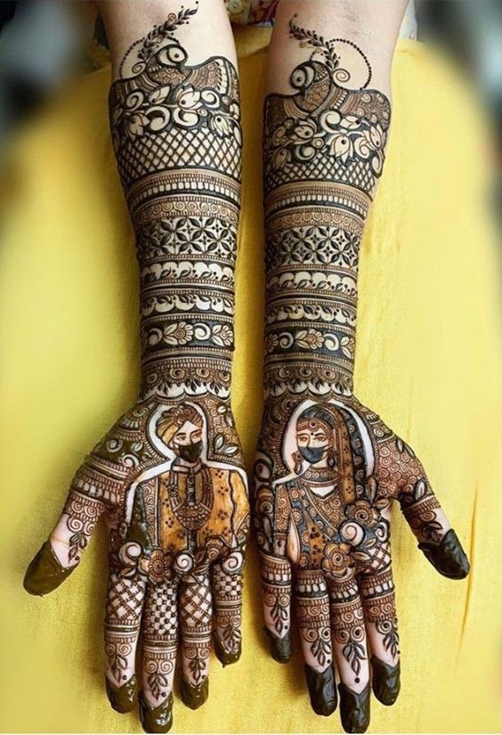 Mehndi Design Dulha Dulhan Image