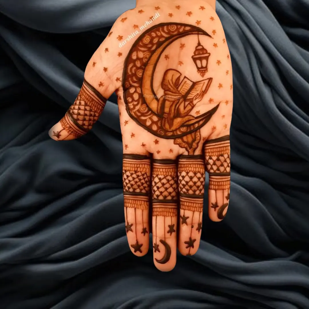 Ramadan Front hand Mehndi Design 