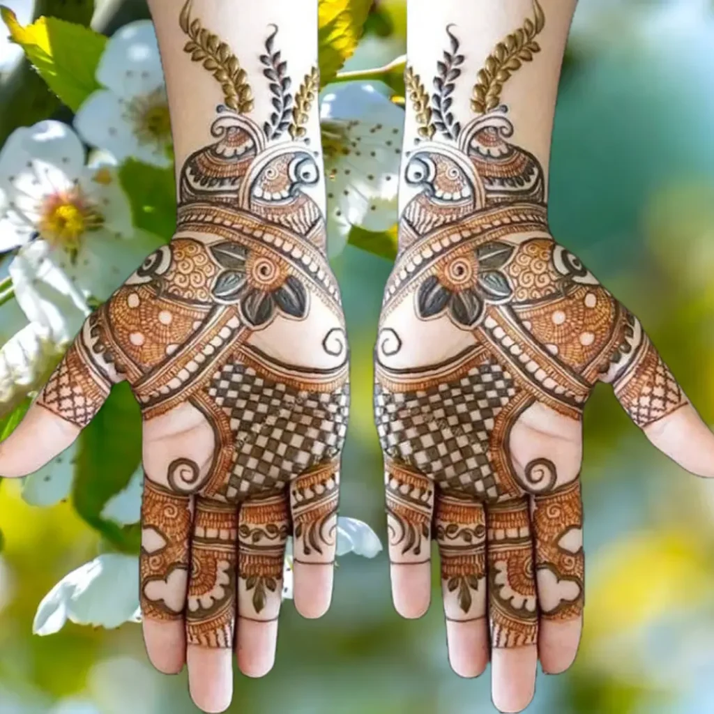 Stylish Full Hand Mehndi Design Front Side