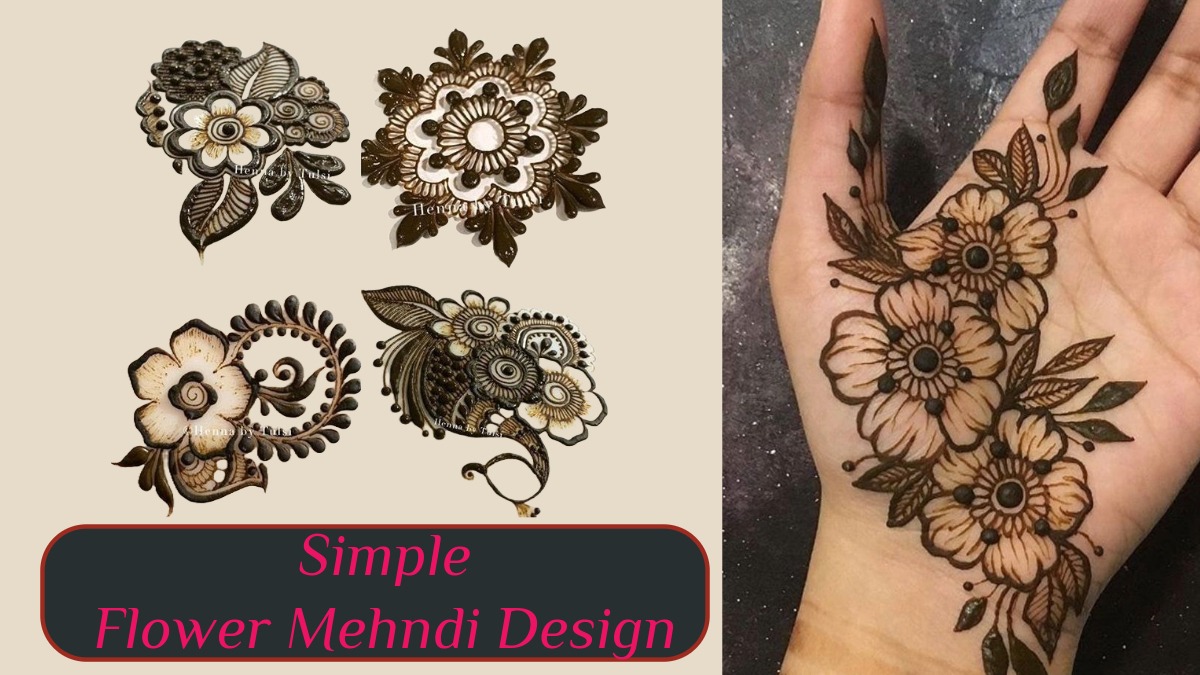 Simple Flower Mehndi Design