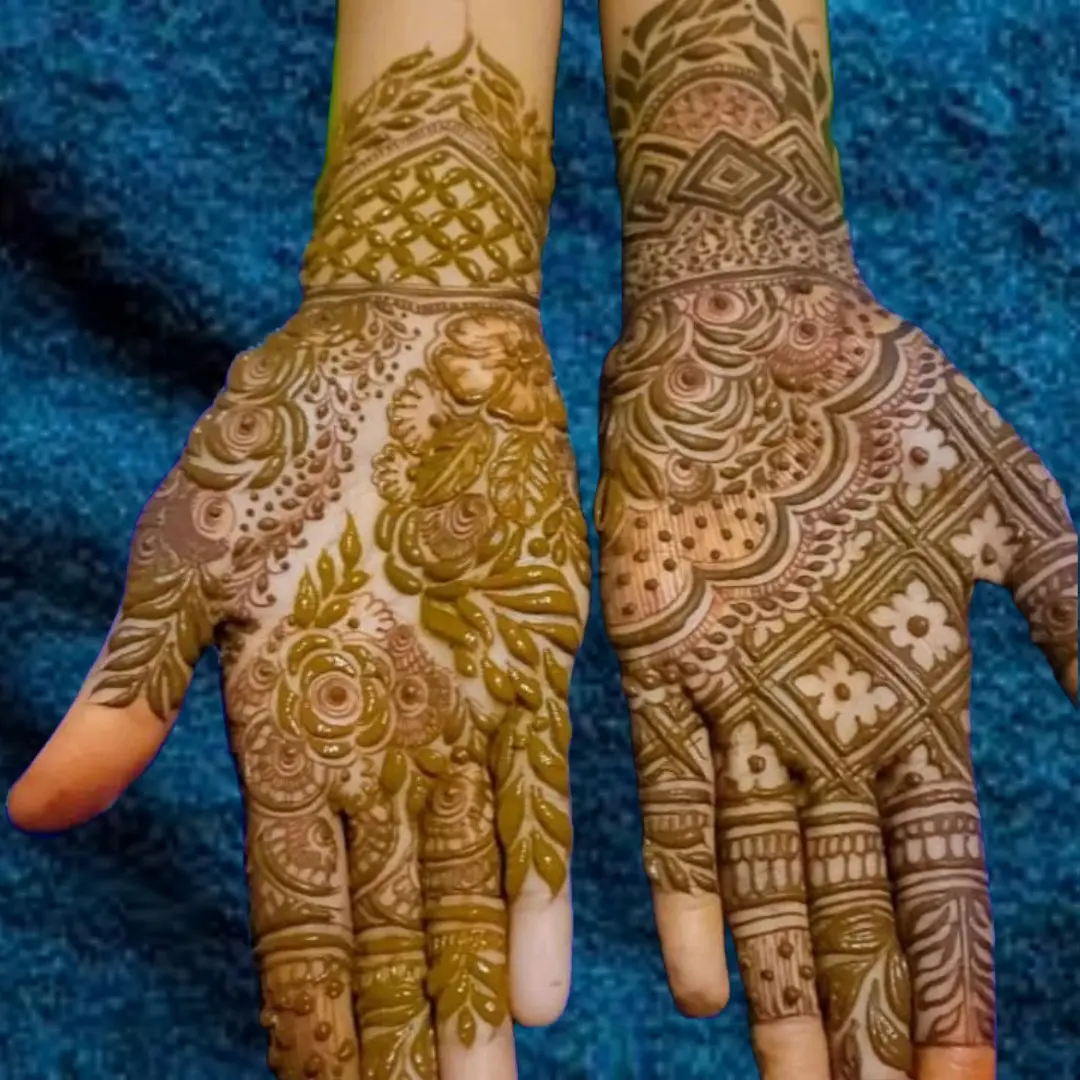 Flower Front Hand Mehndi Design