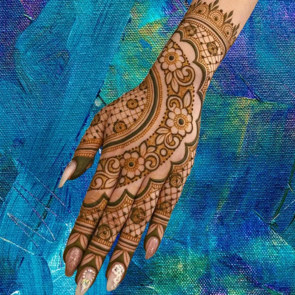 Rajasthani Back Side Mehndi Design 1 Back Side Mehndi Design